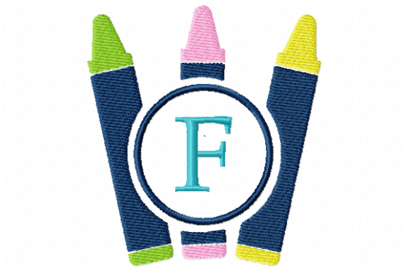 A Crayon-Framed Monogram for Fun Personalized Gifts