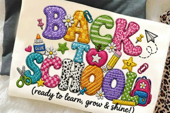 A Designer's Review: Back to School Embroidery Typography PNG