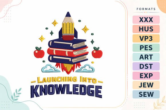 A Designer's Review: The Back to School Books Quote Embroidery