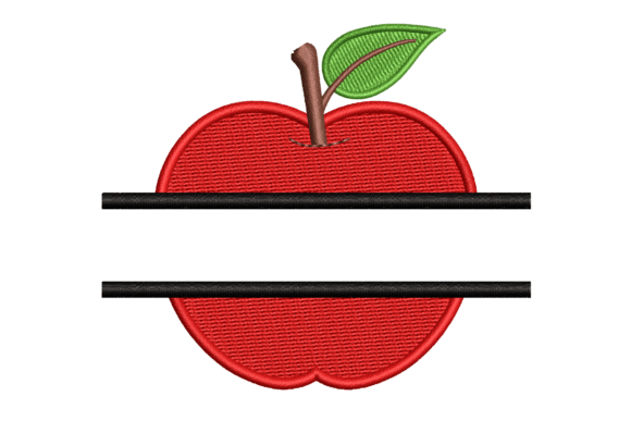 A Designer's Review: The Back to School Split Apple Embroidery