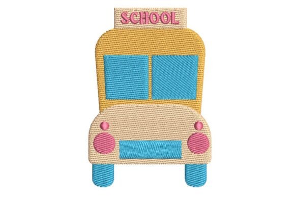 A Front-Facing School Bus Embroidery Design Review