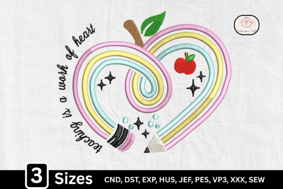 A Real Designer's Review: 'Teaching is a Work of Heart' Embroidery