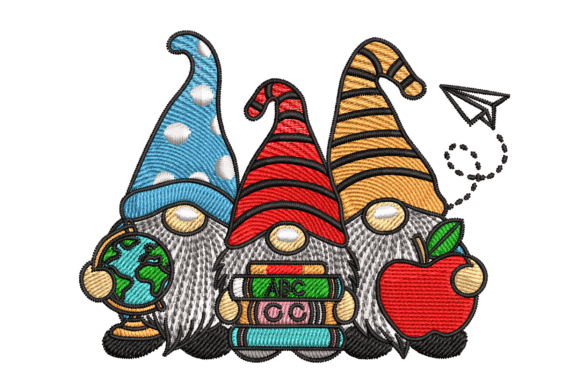 A Review of the Teacher Gnome Trio Embroidery Design
