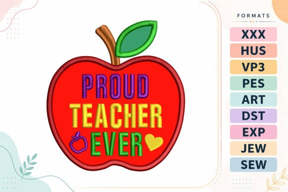A Sweet Apple Applique for Thoughtful Teacher Gifts