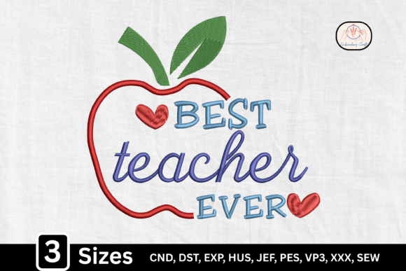 A Sweet & Professional Embroidery Design for Teachers