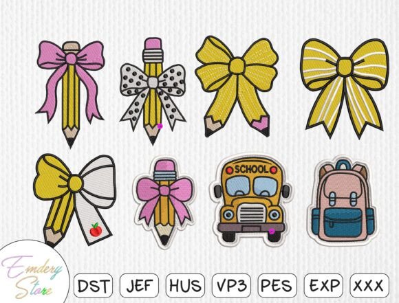 Back to School Embroidery Bundle Design Review