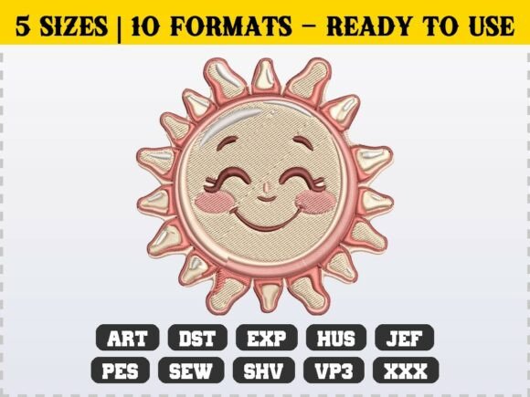 Cute Sunshine Face Sunflower Embroidery Review