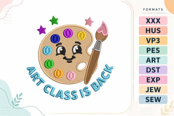 Evaluating the Art Class Back to School Embroidery Design