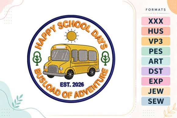 Happy Days Back to School Embroidery Design Review